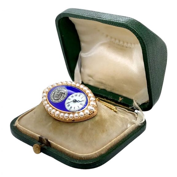 Swiss decorative navette shaped cylinder ring watch Circa 1820 Swiss decorative navette shaped cylinder ring watch Circa 1820