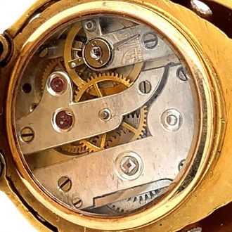 Swiss gold, enamel and diamond set scarab form watch Circa 1890