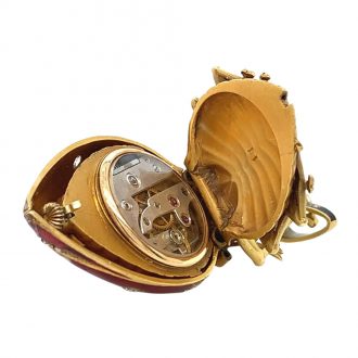 Swiss gold, enamel and diamond set scarab form watch Circa 1890