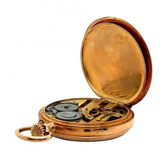 French 18K rose gold pendant watch with chatelaine Circa 1890