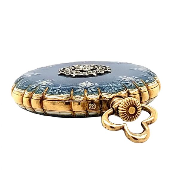 Swiss gold, enamel and diamond set belle époque watch Circa 1912 Swiss gold, enamel and diamond set belle époque watch Circa 1912