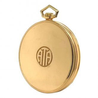 Large Swiss 18 carat gold open faced lever dress watch Circa 1921 Large Swiss 18 carat gold open faced lever dress watch Circa 1921