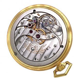 Large Swiss 18 carat gold open faced lever dress watch Circa 1921 Large Swiss 18 carat gold open faced lever dress watch Circa 1921
