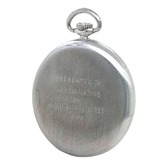 Elegant Swiss aluminium open faced lever watch Circa 1946 Elegant Swiss aluminium open faced lever watch Circa 1946