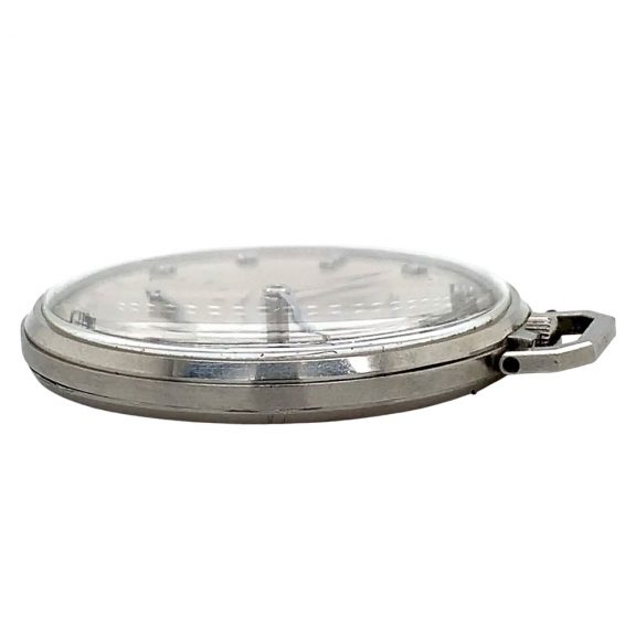 Flat Swiss platinum open faced lever dress watch Circa 1950 Flat Swiss platinum open faced lever dress watch Circa 1950