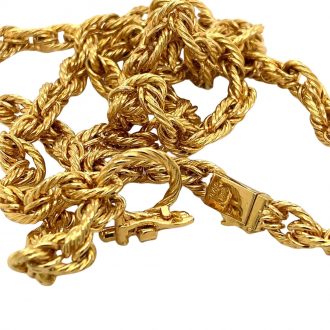 Swiss 18K gold necklace watch with lapis lazulli dial Circa 1972 Swiss 18K gold necklace watch with lapis lazulli dial Circa 1972