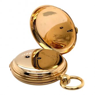 Swiss 18K gold hunting cased astronomical lever Circa 1890