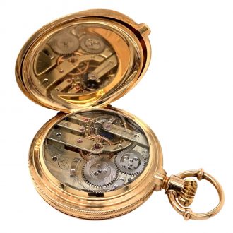 Heavy Swiss 18K gold complicated lever watch Circa 1880
