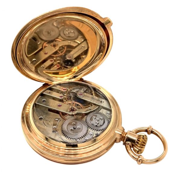 Heavy Swiss 18K gold complicated lever watch Circa 1880 Heavy Swiss 18K gold complicated lever watch Circa 1880