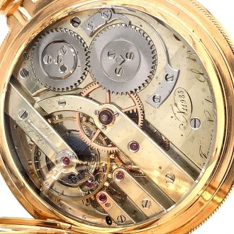 Heavy Swiss 18K gold complicated lever watch Circa 1880