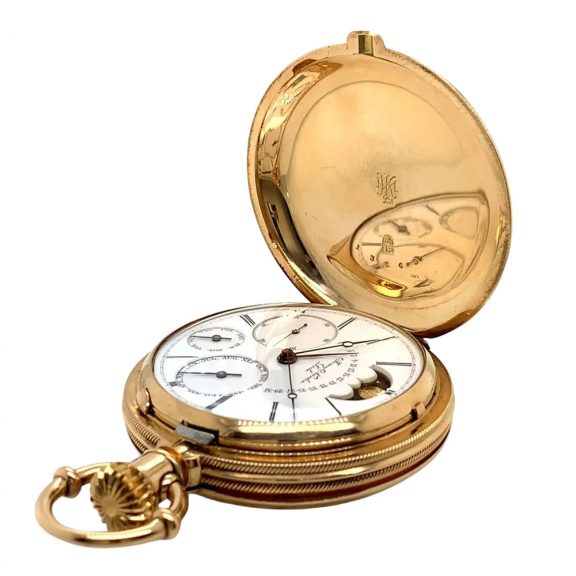 Heavy Swiss 18K gold complicated lever watch Circa 1880 Heavy Swiss 18K gold complicated lever watch Circa 1880