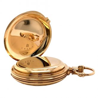 Heavy Swiss 18K gold complicated lever watch Circa 1880