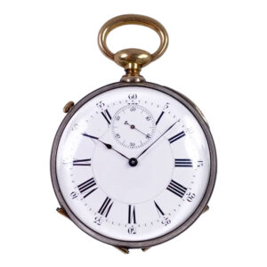 French silver and gold lever with automatic winding circa 1900