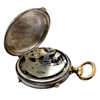 French silver and gold lever with automatic winding circa 1900