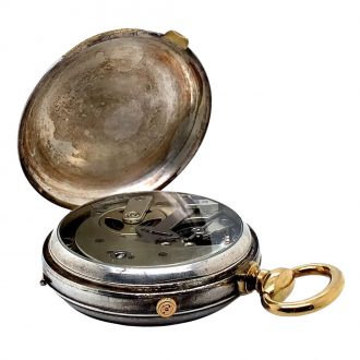 French silver and gold lever with automatic winding circa 1900