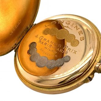 Rare Swiss 18K gold commemorative lever watch Circa 1906