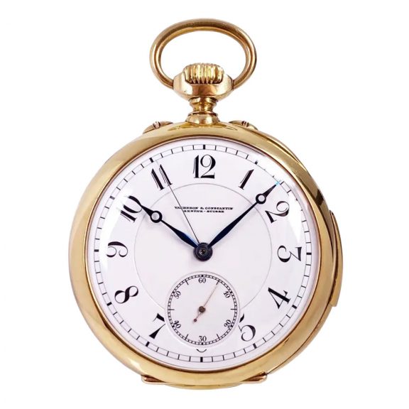 Swiss 18K gold open faced lever watch with alarm Circa 1921 Swiss 18K gold open faced lever watch with alarm Circa 1921