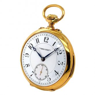Swiss 18K gold open faced lever watch with alarm Circa 1921 Swiss 18K gold open faced lever watch with alarm Circa 1921