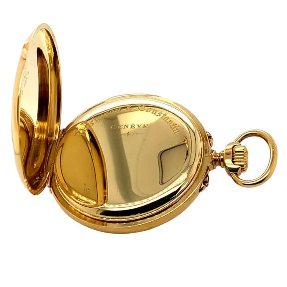 Swiss 18K gold open faced lever watch with alarm Circa 1921 Swiss 18K gold open faced lever watch with alarm Circa 1921