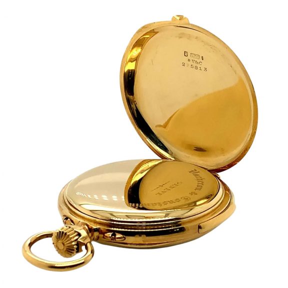 Swiss 18K gold open faced lever watch with alarm Circa 1921 Swiss 18K gold open faced lever watch with alarm Circa 1921
