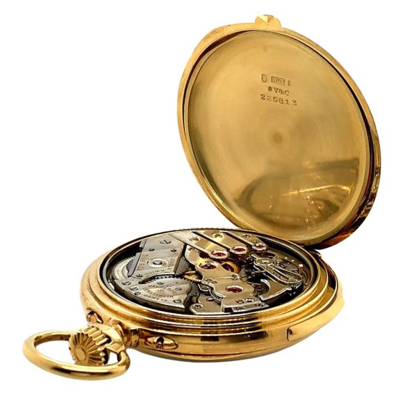 Swiss 18K gold open faced lever watch with alarm Circa 1921 Swiss 18K gold open faced lever watch with alarm Circa 1921