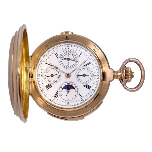 Heavy Swiss 18 carat rose gold complicated lever Circa 1890