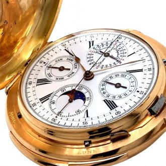 Heavy Swiss 18 carat rose gold complicated lever Circa 1890