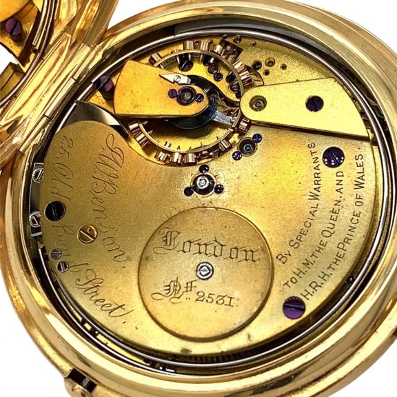 Heavy English 18K gold repeating chronograph Circa 1860 Heavy English 18K gold repeating chronograph Circa 1860
