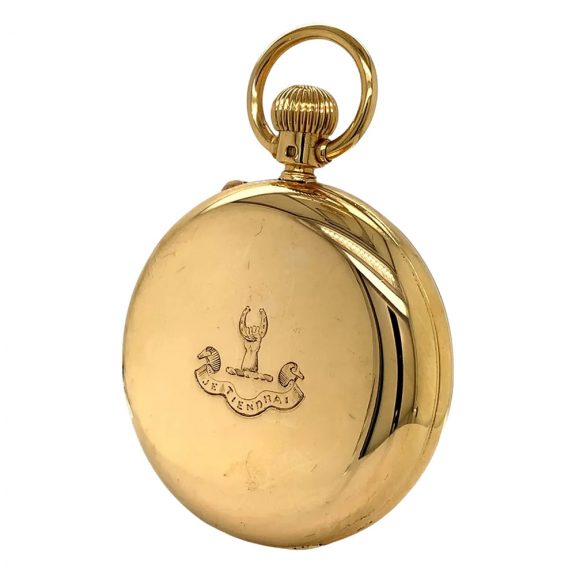 Swiss/English 18 carat gold half hunting cased repeating lever Circa 1907 Swiss/English 18 carat gold half hunting cased repeating lever Circa 1907