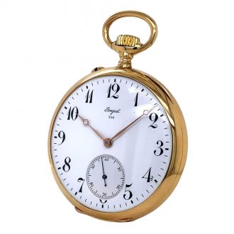 French 18K gold open faced lever pocket watch Circa 1900