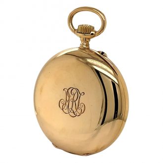 French 18K gold open faced lever pocket watch Circa 1900