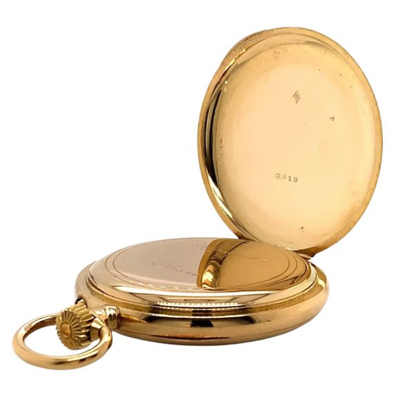 French 18K gold open faced lever pocket watch Circa 1900 French 18K gold open faced lever pocket watch Circa 1900