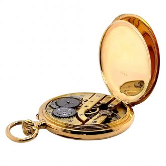 French 18K gold open faced lever pocket watch Circa 1900
