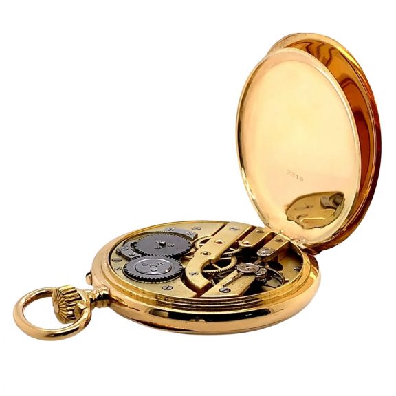 French 18K gold open faced lever pocket watch Circa 1900 French 18K gold open faced lever pocket watch Circa 1900