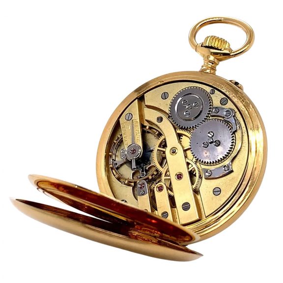 French 18K gold open faced lever pocket watch Circa 1900 French 18K gold open faced lever pocket watch Circa 1900