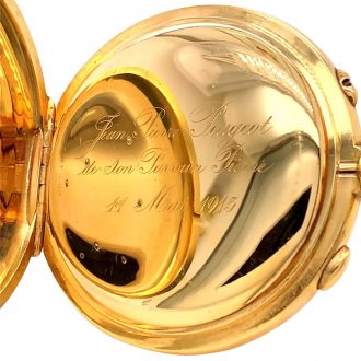 Historically interesting French 18K gold lever chronograph Circa 1900