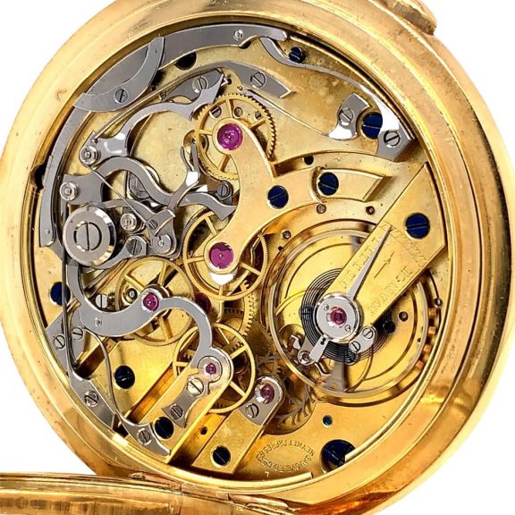 Historically interesting French 18K gold lever chronograph Circa 1900 Historically interesting French 18K gold lever chronograph Circa 1900