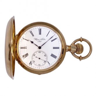 Heavy Swiss 18K gold hunting cased anchor chronometer Circa 1880 Heavy Swiss 18K gold hunting cased anchor chronometer Circa 1880