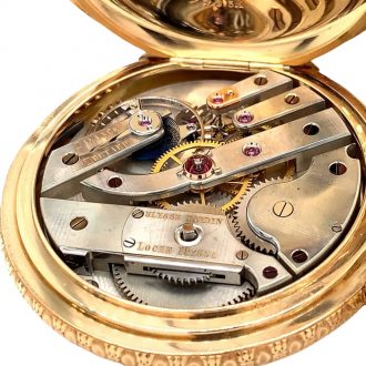 Heavy Swiss 18K gold hunting cased anchor chronometer Circa 1880 Heavy Swiss 18K gold hunting cased anchor chronometer Circa 1880