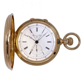 Rare Swiss 18K gold split seconds chronograph Circa 1900