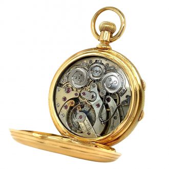 Rare Swiss 18K gold split seconds chronograph Circa 1900