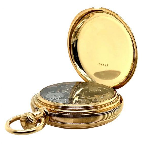 Rare Swiss 18K gold split seconds chronograph Circa 1900 Rare Swiss 18K gold split seconds chronograph Circa 1900