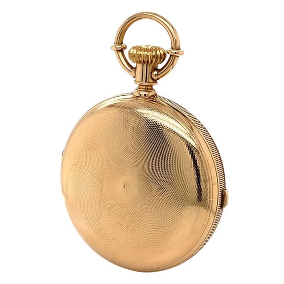 Swiss 18K gold jumping quarter seconds watch Circa 1860 Swiss 18K gold jumping quarter seconds watch Circa 1860