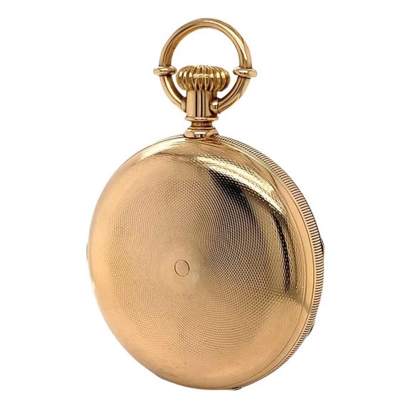 Swiss 18K gold jumping quarter seconds watch Circa 1860 Swiss 18K gold jumping quarter seconds watch Circa 1860