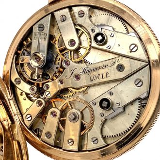Swiss 18K gold jumping quarter seconds watch Circa 1860 Swiss 18K gold jumping quarter seconds watch Circa 1860