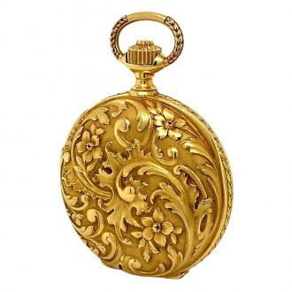 Swiss gold, diamond, ruby ​​and emerald set repeating lever Circa 1880