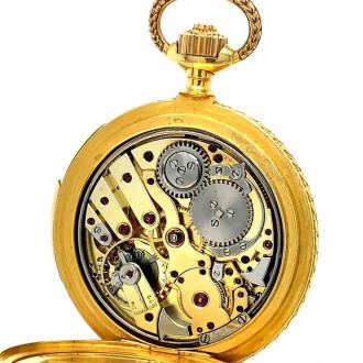 Swiss gold, diamond, ruby ​​and emerald set repeating lever Circa 1880