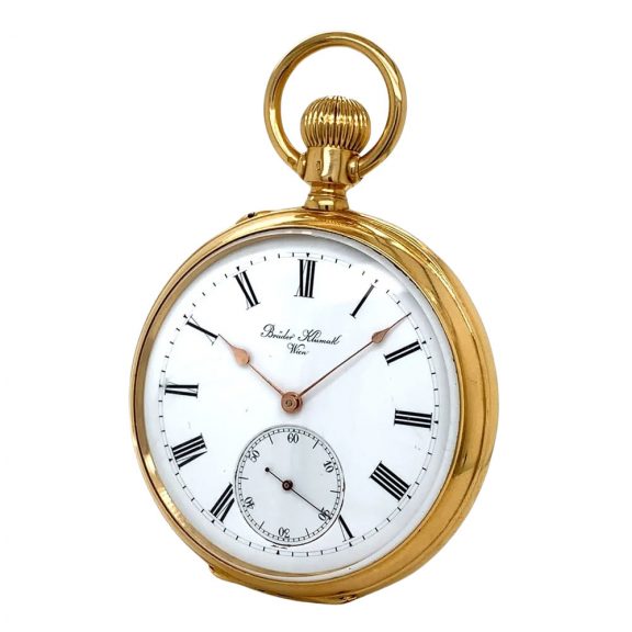 Austrian 18K gold open faced lever pocket watch Circa 1900 Austrian 18K gold open faced lever pocket watch Circa 1900