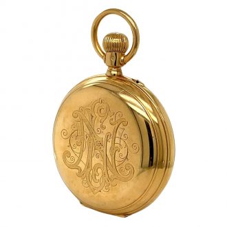 Austrian 18K gold open faced lever pocket watch Circa 1900