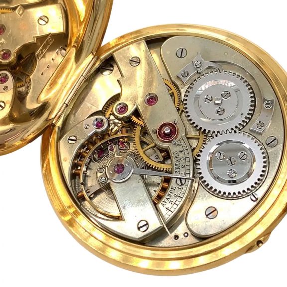 Austrian 18K gold open faced lever pocket watch Circa 1900 Austrian 18K gold open faced lever pocket watch Circa 1900